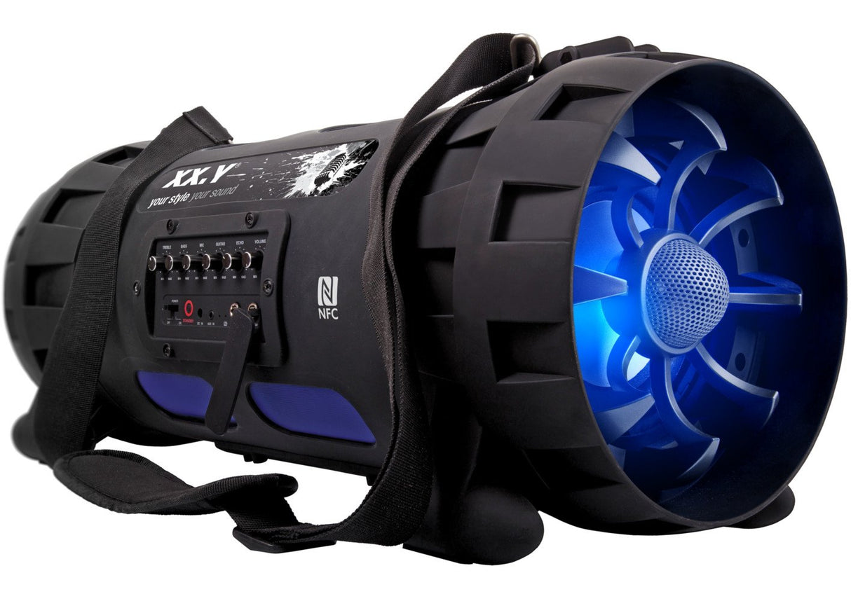 XX.Y P-127J - Altavoz portátil (Bluetooth, NFC), Negro