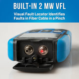 Jonard Tools FPM-50S Mini medidor de potencia óptica, herramienta 3 en 1, OPM (-50 a +26dBm), VFL, probador de red RJ45, rango de 800-1650 nm, adaptadores FC y LC