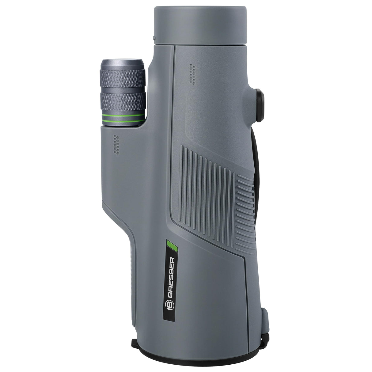 Bresser Monocular Wave 12x50 con Alto Aumento, Revestimiento Cristal BaK - 4, Resistente al Agua y Adecuado para Personas con Gafas, Gris