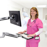 Ergotron LX Sit-Stand Wall Mount Keyboard Arm - Wall Mount for Keyboard/Mouse - Aluminium - Polished Aluminium - Wall-mountable - for P/N: 45-353-026
