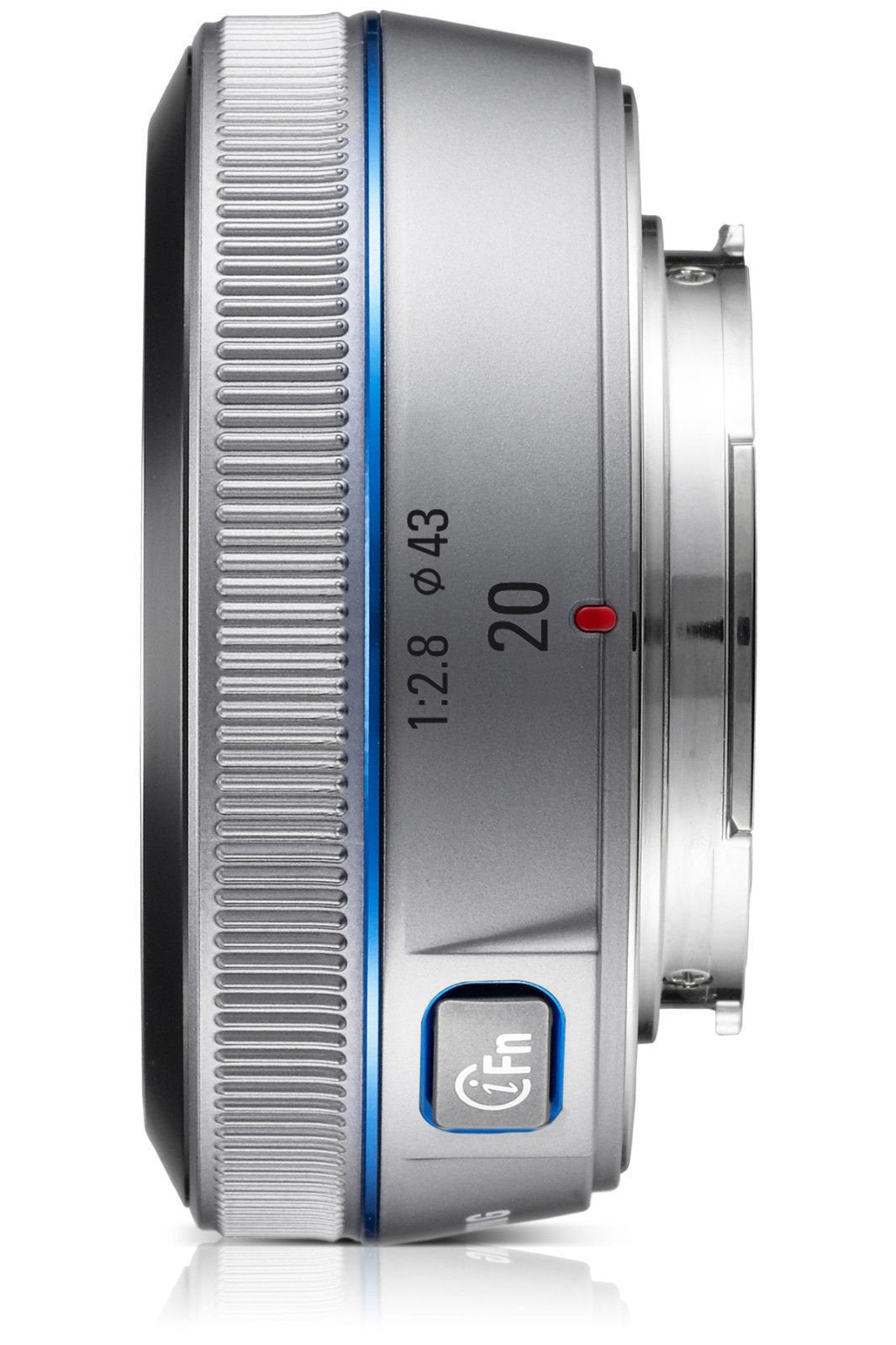 Samsung W20NS 20 mm - Objetivo (MILC, 6/4, Amplio, 62.2 mm, 43 mm, 24.5 mm) Plata