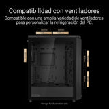 ASUS ProArt PA401, Chasis ATX con Panel de Vidrio Templado, Compatible con GPU de hasta 314 mm, Dos Ventiladores de 160 mm, Bloqueo del Panel Lateral, Soporte para Fuente de alimentación extraíble