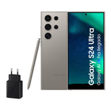 Samsung Galaxy S24 Ultra y Cargador 45W, Teléfono Móvil con IA, Smartphone Android, 12 GB RAM, 512 GB Almacenamiento, Cámara 200MP, S Pen, Batería Larga Duración, Gris Titanium (Versión Española)