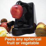 Pelamatic - Pelador de Naranjas Profesional | Eficiente, 3 Frutas/Min | Uso Sencillo | Versátil Frutas y Verduras | Resistente a Óxido | Limpieza Fácil, Negro