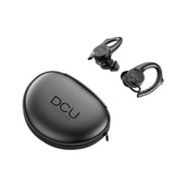 DCU TECNOLOGIC | Auriculares Bluetooth 5.0 Sport IPX-6| con Soporte Ergonómico en Silicona |Touch Control | A Prueba de Sudor y Agua | Compatible con Android y iOS | 10m Rango de transmisión | Negro