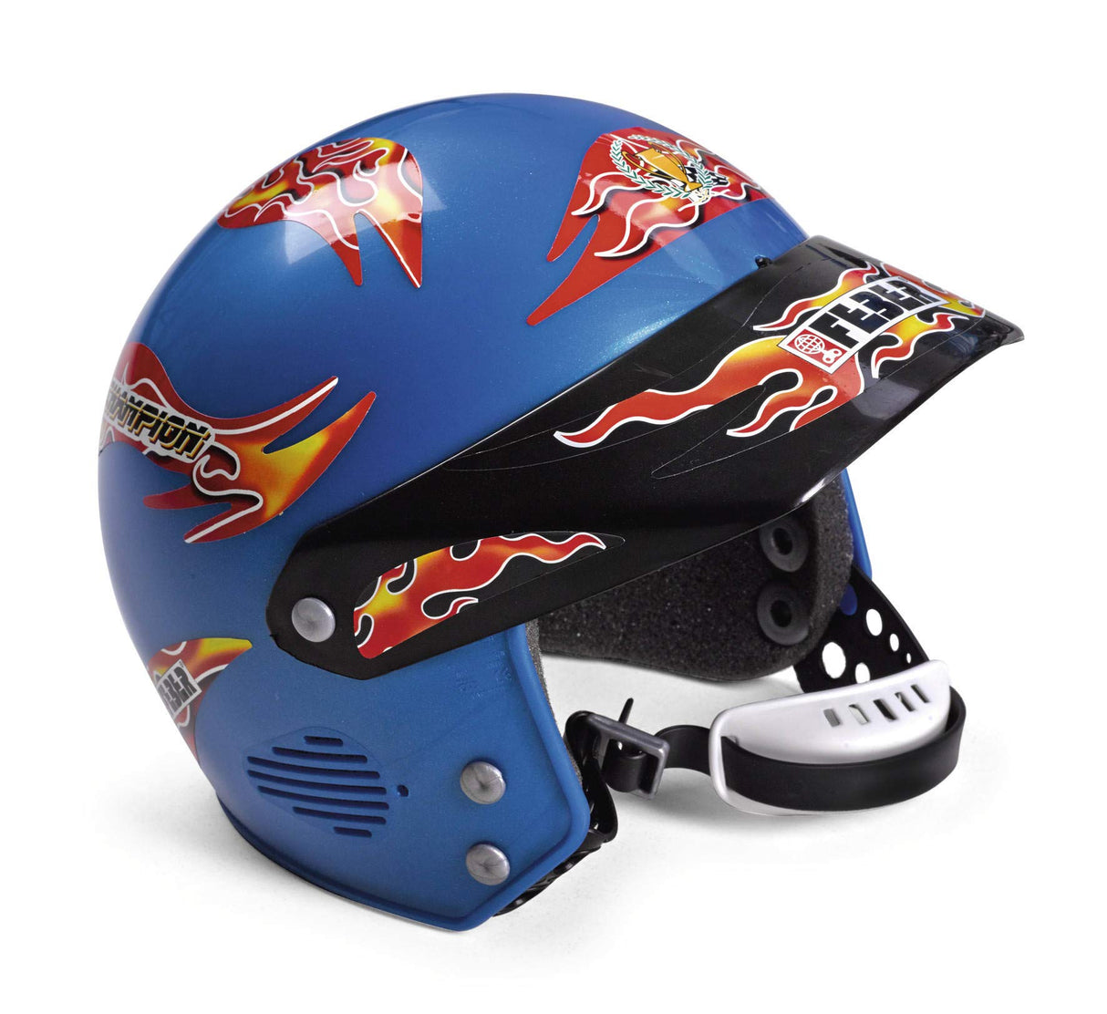 Feber - Rider Cross Azul con Casco, Moto Eléctrica de 6V, Motocross de Juguete, Aspecto y Pegatinas Deportivas, Tiene Pedales y Ruedines, para Niños y Niñas Entre 2 y 7 años, Famosa (800012224)