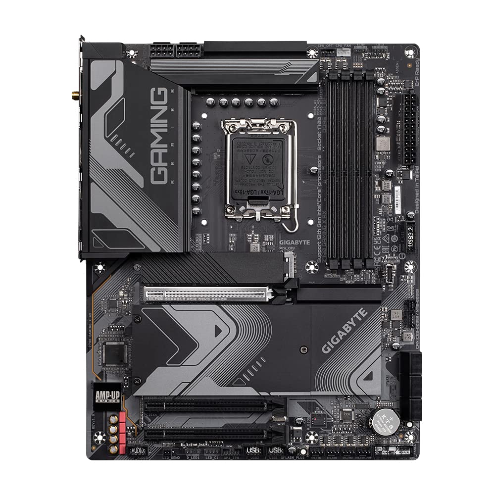 GIGABYTE Z790 Gaming X AX Placa Base - Compatible con procesadores Intel Core 14th CPUs, 16+1+2 Phases Digital VRM, up to 7600MHz DDR5 (OC), 4xPCIe 4.0 M.2, Wi-Fi 6E, 2.5GbE LAN, USB 3.2 Gen 2x2