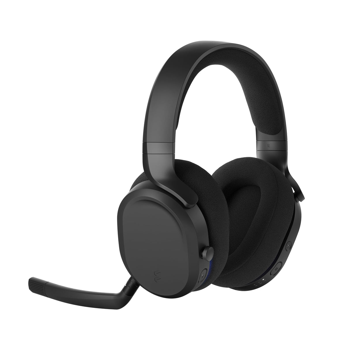 Fractal Design Scape Dark - Auriculares inalámbricos para Gaming en PC - Micrófono Giratorio con Mute y antirruido - hasta 40 Horas de autonomía - Iluminación Ambiental configurable - Negro