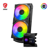 MSI CPU MPG CORELIQUID D240 con refrigeración líquida de 60 mm, 2 ventiladores ARGB de 120 mm, tubos antievaporación y refrigeración GI, compatible con enchufes AMD e Intel