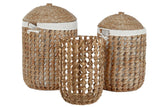CESTA ROPA SET 3 FIBRA LINO 46X46X69 NATURAL