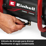 Einhell Compresor con batería TE-AC 36/150 Li OF-Solo Power X-Change (36 V, máx. 8 bar, depósito de 6 l, potencia de aspiración 150 l/min, manómetro, sin aceite, sin batería)