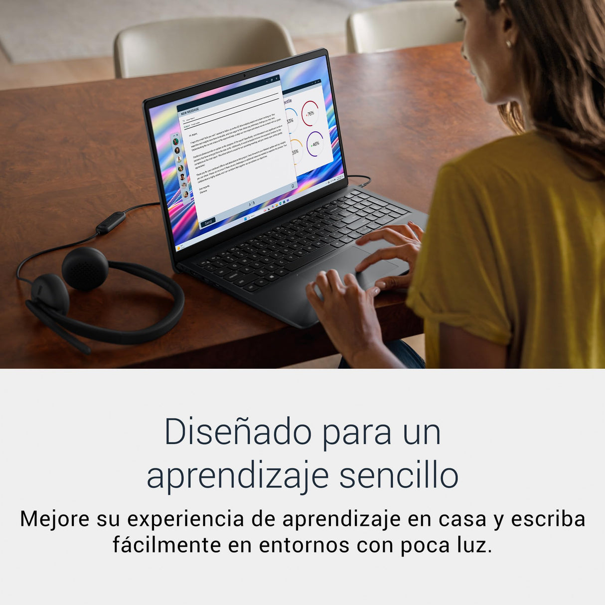 Dell 15 Ordenador Portátil DC15250 15.6" FHD 120Hz, Intel Core i3-1300U, 8GB RAM DDR4, 512GB SSD, Intel UHD, Windows 11 Home, Teclado retroiluminado QWERTY Español – Negro Carbón