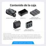 Pack para Creadores DJI Mavic 4 Pro 512 GB con DJI RC Pro 2, dron tricámara insignia con cámara Hasselblad de 100 MP y sensor CMOS 4/3, 51 min de tiempo de vuelo, tres baterías, centro de carga
