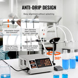 VEVOR Máquina Automática de Llenado de Líquidos Capacidad de Pesaje 5 a 650ml Llenadora de Botellas Bomba Peristáltica de Control Digital para Leche, Agua, Vino, Bebidas, Salsa de Soja, Boquilla Doble