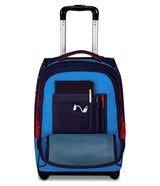 Seven Spiderman Big Trolley Escuela Fija, Azul, 2 en 1, Doble Uso, Trolley y Mochila, Mochila Escuela Primaria, Niño, turquesa, Blu, Casual