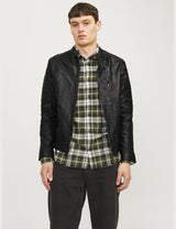 JACK & JONES Leather Jacket Leather Jacket Black L Black L