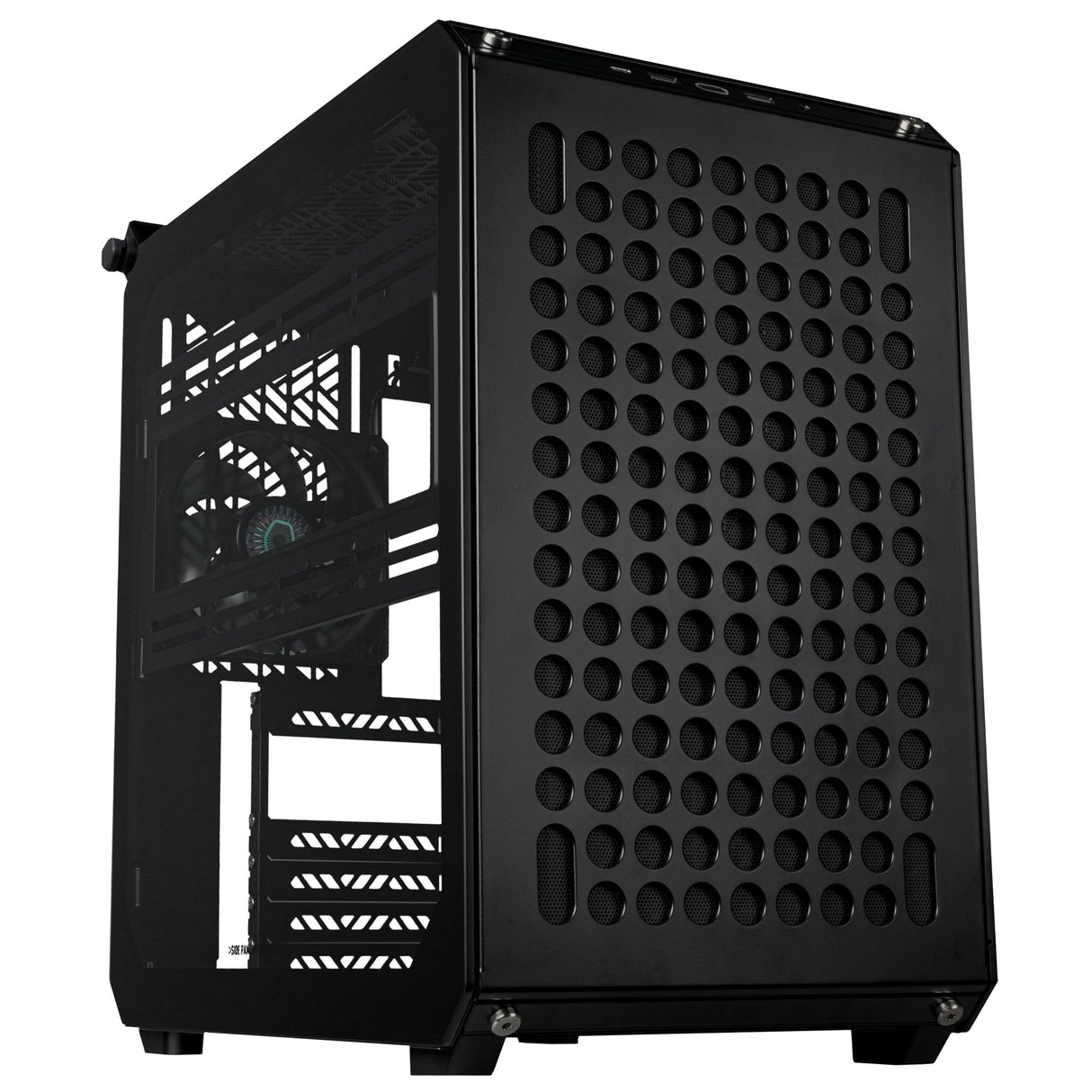Cooler Master Qube 500 Flatpack – Caja PC ATX Media Torre, Totalmente Modular, 1 Ventilador SF 120mm Negro Preinstalado, Montaje GPU Vertical, Admite Placa Base EATX y Radiadores Duales 280mm, Negro