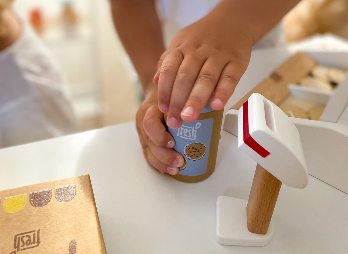 small foot Tienda Fresh Madera, Juego de rol para niños, Tienda Modular a Partir de 3 años, 12328