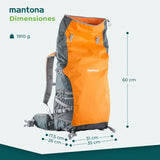 Mochila para cámara Mantona ElementsPro 50 Outdoor. Gris/Naranja