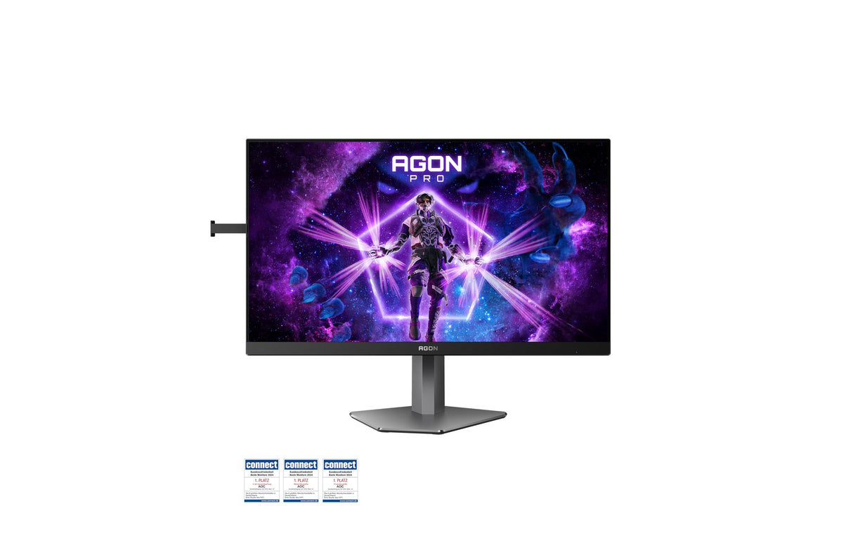 AOC Agon AG246FK6 Monitor 24” FHD, 610Hz, TN Esports, 0.5 ms GtG, HDR400, G-Sync Compat., Altura Ajustable (1920x1080, 2X HDMI 2.1, 1x DP 1.4, USB-Hub) Negro/Gris