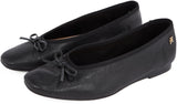 Tommy Hilfiger Bailarinas Mujer Soft Leather con Lazo, Negro (Black), 38