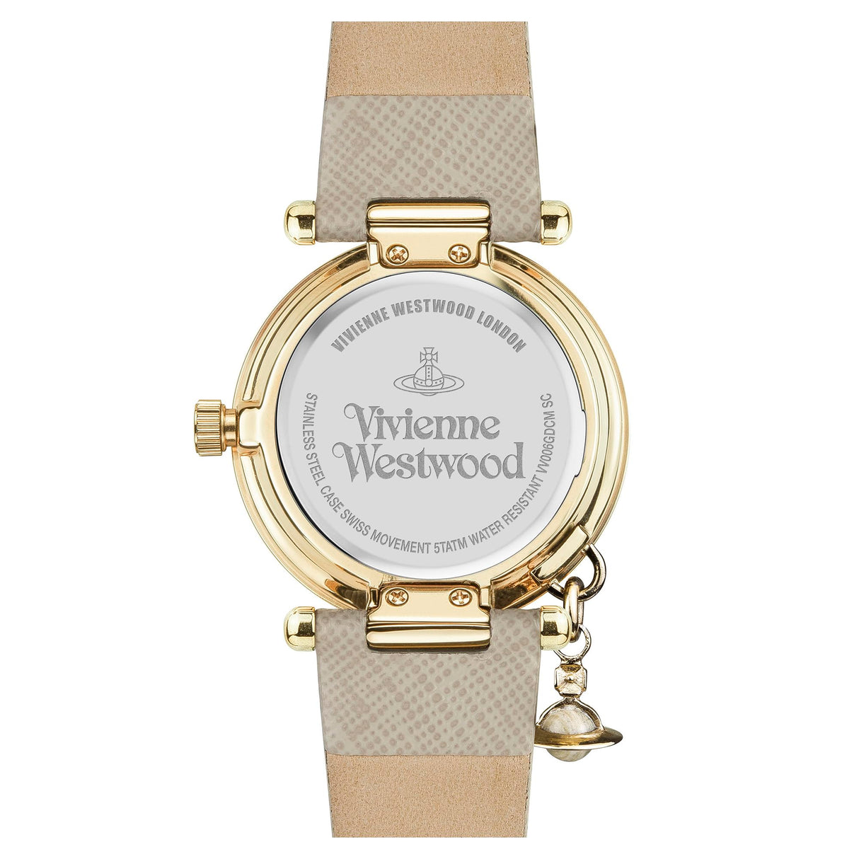 Vivienne Westwood Reloj Analógico para Mujer de Cuarzo con Correa en Cuero VV006GDCM