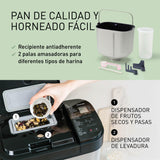 Panasonic SD-YR2550SXE Panificadora Automática con Dispensador, 850 W, Sensor de Temperatura, Temporizador Digital 13H, 31 Programas, Plateado