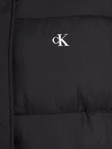 Calvin Klein Cazadora acolchada Mujer Short Hooded Puffer con capucha, Negro (Ck Black), XS