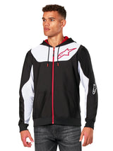 Alpinestars Sessions V3 Hoodie Sweatshirt Sudadera con Capucha para Hombre Negro/Blanco/Rojo M