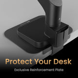 BenQ BSH01 Brazo ergonómico para Monitor - Soporte para Pantallas de hasta 45'' y 20 kg, Alta Resistencia, sin tambaleos, Abrazadera Superior y Base, Placa Refuerzo, VESA 75x75 y 100x100 mm