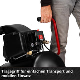 Einhell compresor TC-AC 270/50/10 (1800 W, máx. 10 bar, depósito de 50 l, lubricado con aceite, manómetro para presión de trabajo y de caldera, 270 l/min potencia de aspiración, reductor de presión)