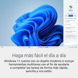 DELL 14 Portátil DC14250 14" 2K (1920x1200) Intel Core 5 120U, 16GB RAM DDR5, 512GB SSD, Gráficos Intel, Windows 11 Home, Teclado retroiluminado QWERTY Español, Lector Huellas - Plata