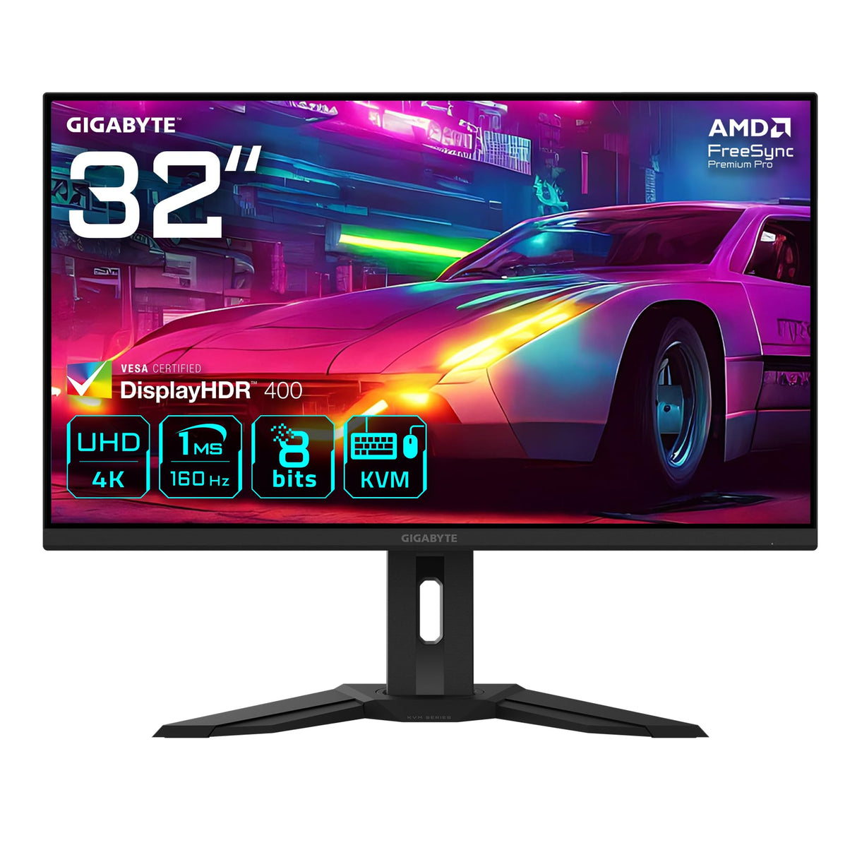 Gigabyte M32UP 31.5" Monitor de Juego UHD - 3840 x 2160, 160 Hz, 1 ms, 350 CD/m², AMD FreeSync Premium Pro, DisplayHDR 400, HDMI 2.1, Displayport 1.4