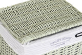 CESTA ROPA SET 5 MIMBRE POLIESTER 44X34X56 VERDE