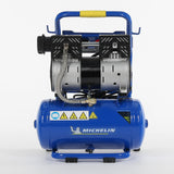 MICHELIN CA-MX10-1 - Compresor Silencioso 10LT 1HP - 59 dB - Capacidad 10 L - Motor de 1 HP - Presión Máx 8 Bar - Caudal 130 l/min - Sin Aceite - Portátil - Carro Ergonómico