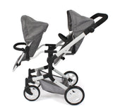 Bayer Chic 2000 - Cochecito para muñecas Linus Duo para niños de 4 a 8 años, Color Gris Vaquero, 690-76
