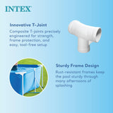 Intex 28272NP Small Frame - Piscina Desmontable, 300 x 200 x 75 cm, 3.834 litros, Color Azul