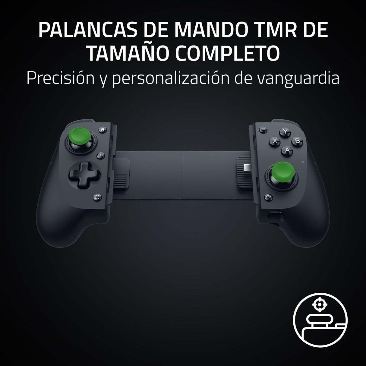 Razer Kishi V3 - Mando háptico gaming USB-C para iPhones y smartphones Android - Plug and Play - sticks analógicos antideriva (12 botones - hápticos Sensa HD - app Nexus) Negro