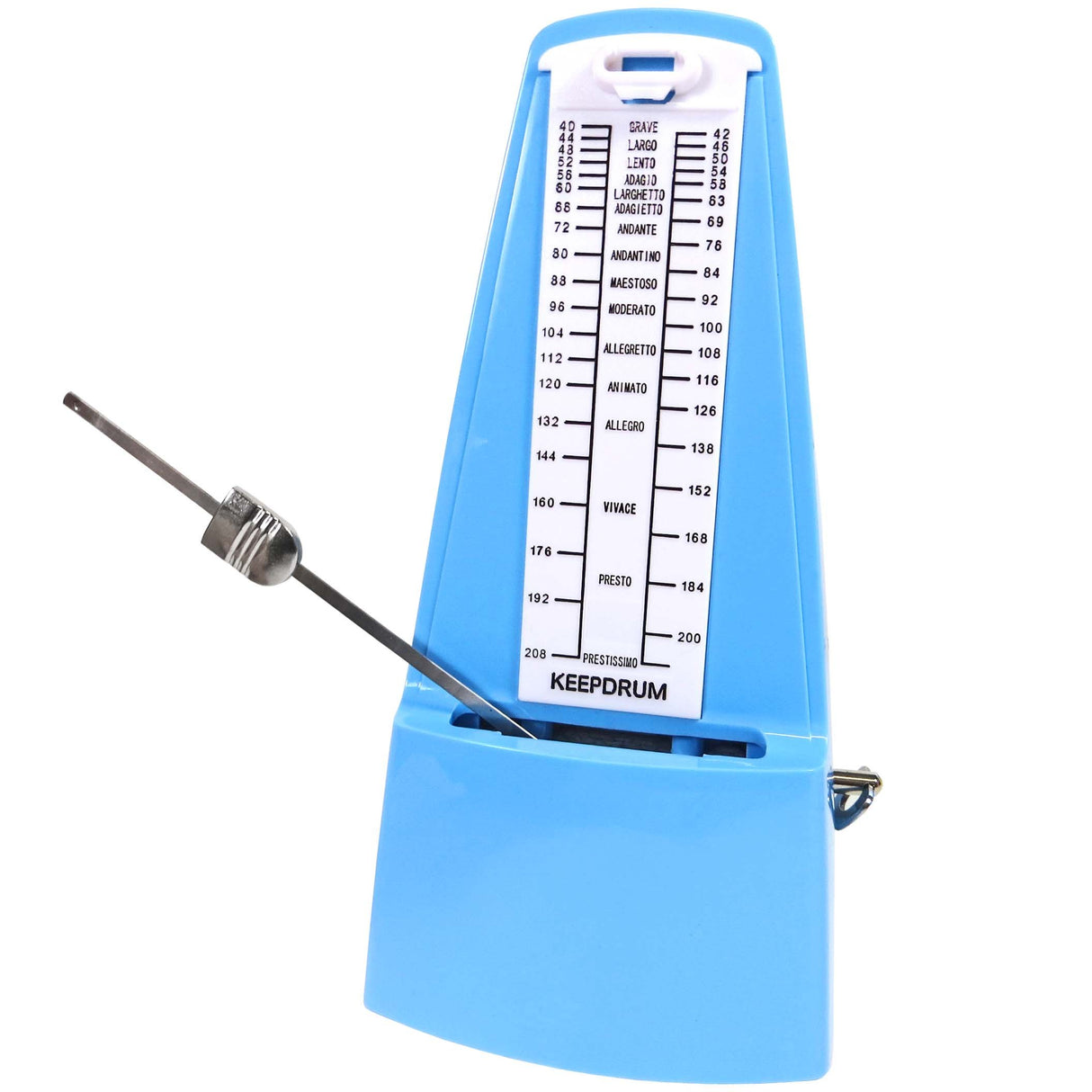 Keepdrum gmpl BL mecánica Metrónomo con campana del Donante aufziehbar Azul