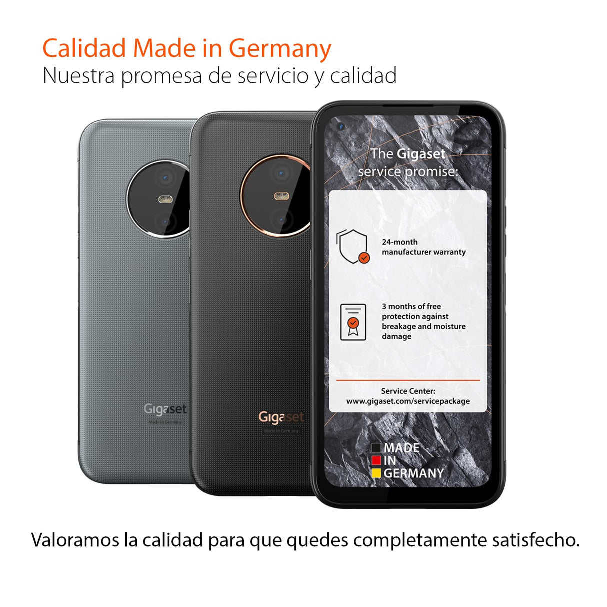 Gigaset GX6 para Exteriores 5G Smartphone - Estándar Militar, IP68 Resistente al Polvo y al Agua, Pantalla de 6,6" FHD+ con Gorilla Glass - 128GB+6GB RAM - Cámara de 50MP, Capaz de Android 14, Negro