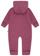 loud + proud Wollfleece, Gots Zertifiziert Mono, Morado, 74-80 Unisex bebé