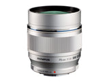 Objetivo Olympus M.Zuiko Digital ED 75 mm F1.8, longitud focal fija rápida, apto para todas las cámaras MFT (modelos Olympus OM-D & PEN, serie G de Panasonic G), negro