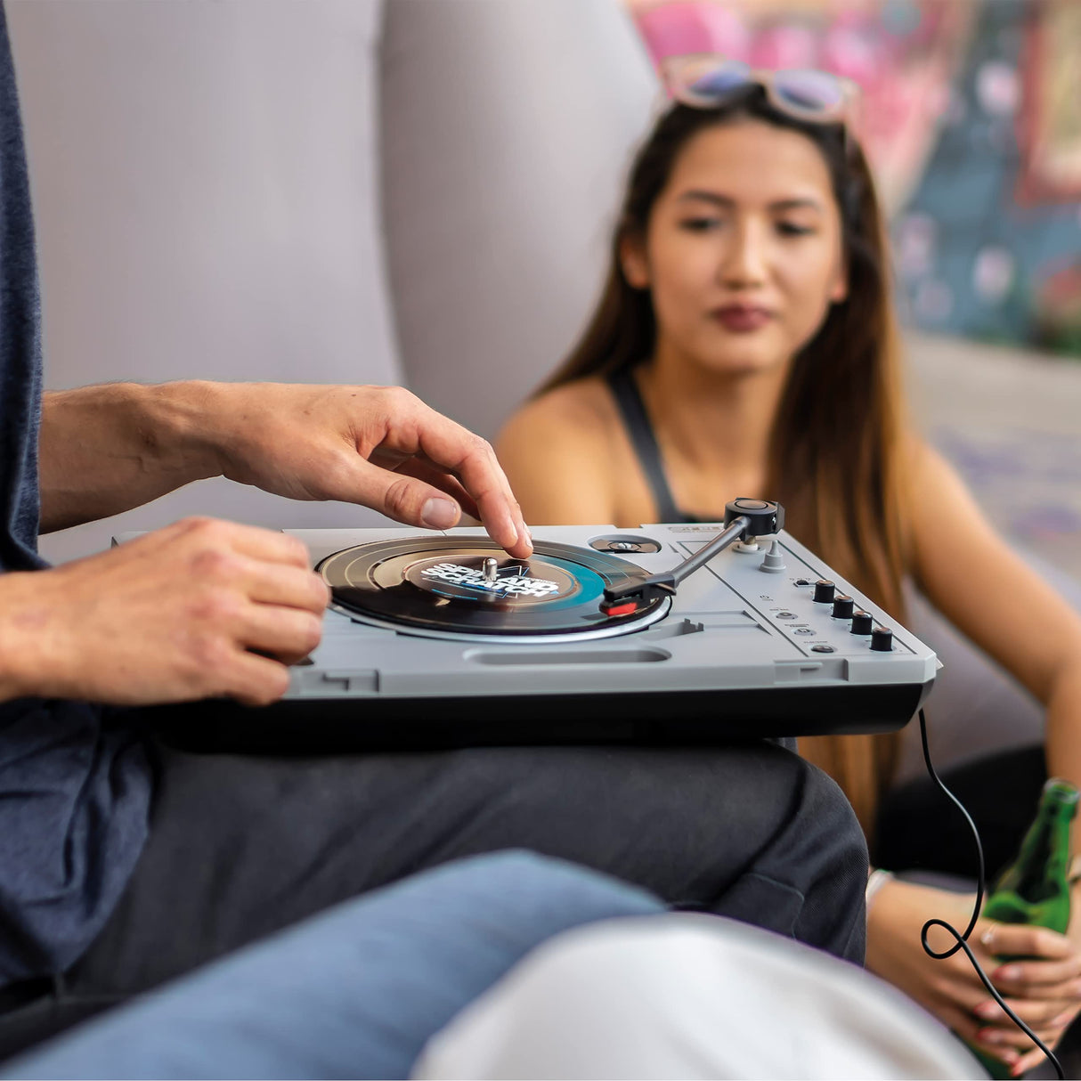 Reloop SPIN - Plato giradiscos portátil para amantes del vinilo y artistas del "scratch", Diversión con nuestro plato donde sea que vayamos