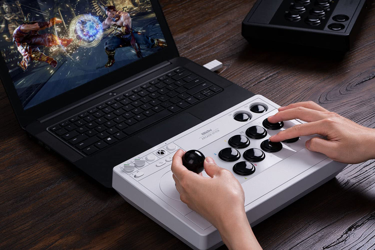 8BitDo Arcade Stick For Xbox & PC (Windows 10) - White