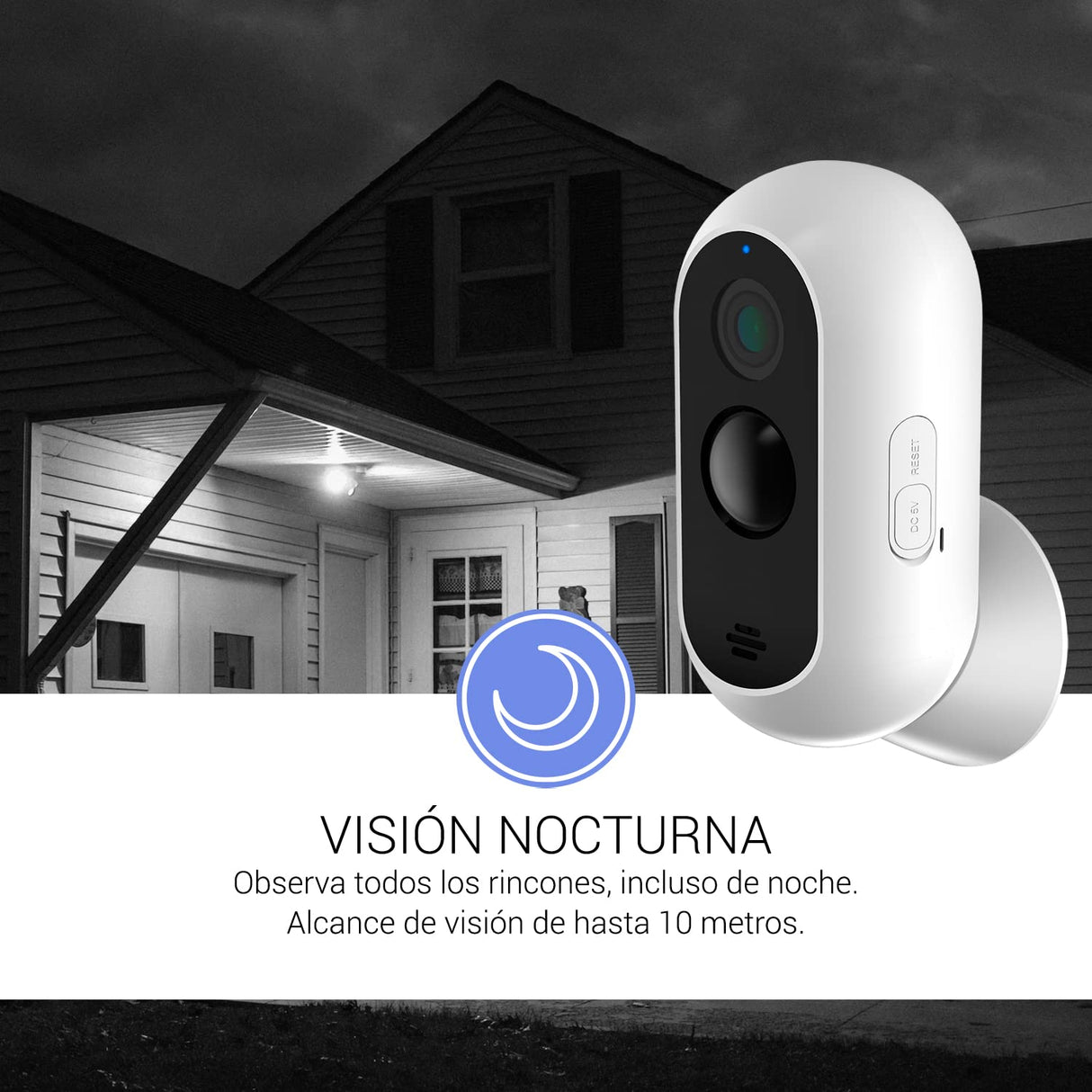 SPC Magnes 3 – Cámara vigilancia WiFi Exterior/Interior con batería 9600 mAh Recargable, visión Nocturna, Resistencia al Agua IP65, detección de Movimiento y Audio bidireccional