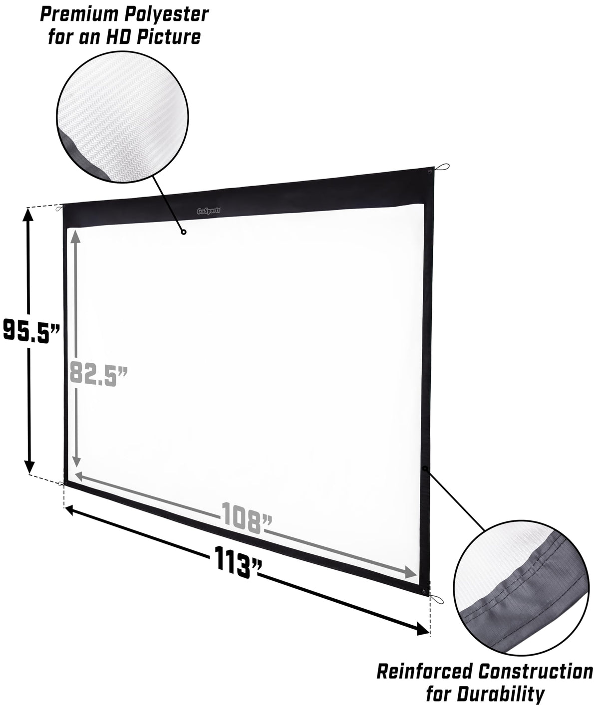 GoSports Pantalla de Impacto de simulador de Golf de 10 pies Blanco
