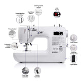 Uten Máquina de Coser Portatil Electrica 60 Puntadas maquina coser manual con Luz de LED para Principiantes y Expertos
