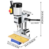 VEVOR Máquina Embutidora para Trabajar la Madera 550 W, 2,800 RPM, Máquina Embutidora de Banco, Máquina de Mortaja Cincel Hueco Mortaja con Juegos de Brocas de Cincel, para Agujeros Redondos 13mm