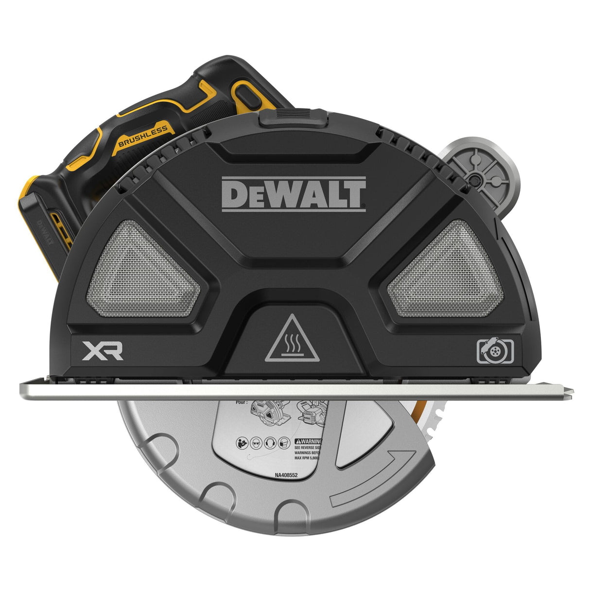 DEWALT Sierra Circular XR 18V para Corte de Metal, Motor sin Escobillas, Disco de 184mm, No incluye Batería ni Cargador, DCS383N-XJ
