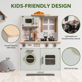 ROBUD Cocinas de Juegos de Madera, Cocina Infantil con Accesorios, Apta para niños a Partir de 3 años, Montessori